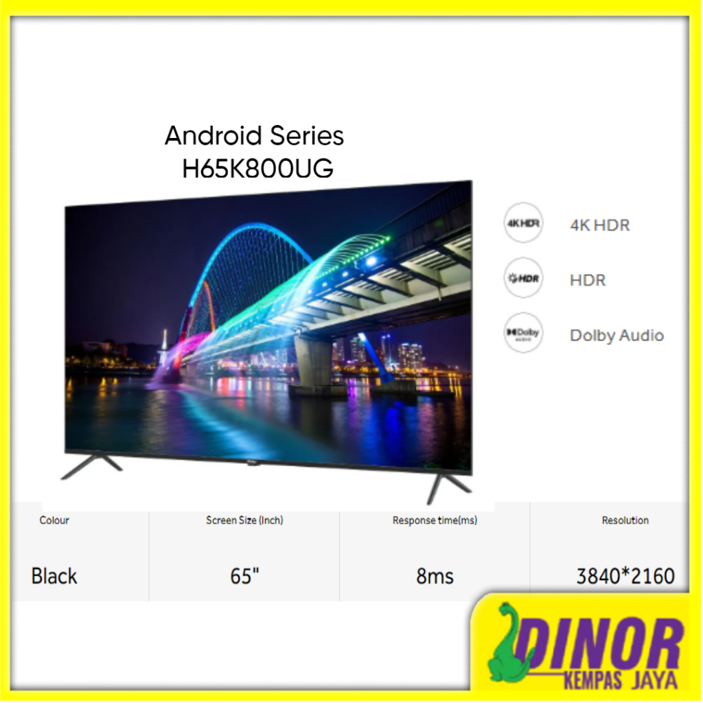 Haier Android TV series 65 inch H65K800UG 4K HDR Dolby Audio | Shopee ...