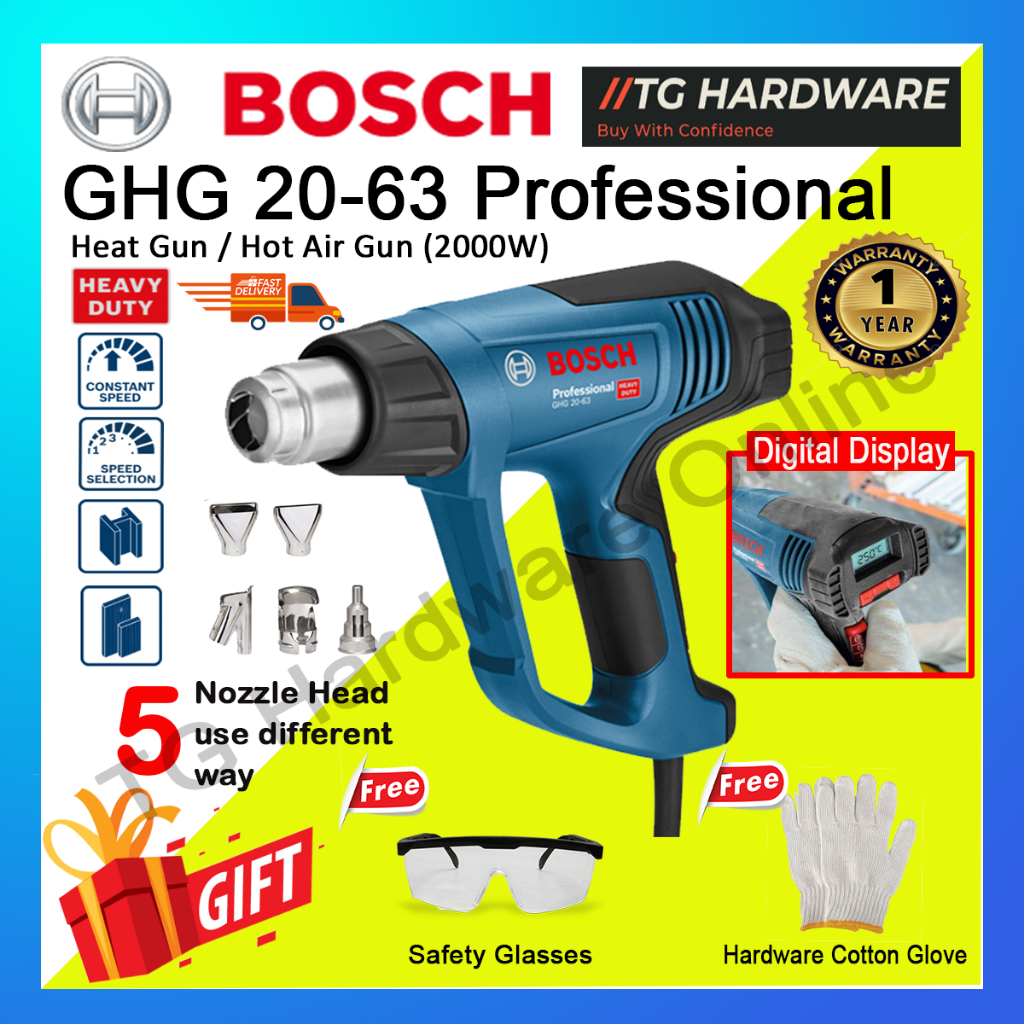 ⚡Original Bosch GHG 2063 Kit Hot Air Gun / Heat Gun 2000w + Digital