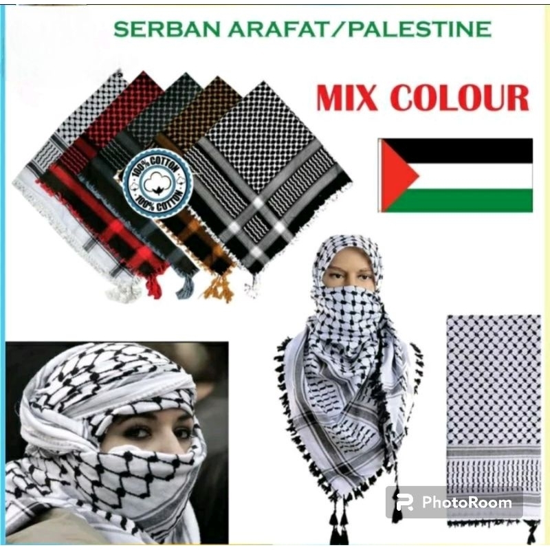 SERBAN ARAFAT * SERBAN KEFFIYEH * SERBAN PALESTINE ~100% | Shopee Malaysia