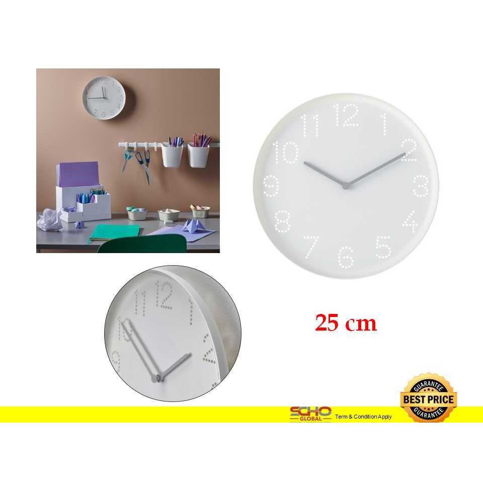 IKEATromma Wall clock, white, 25 cm Shopee Malaysia