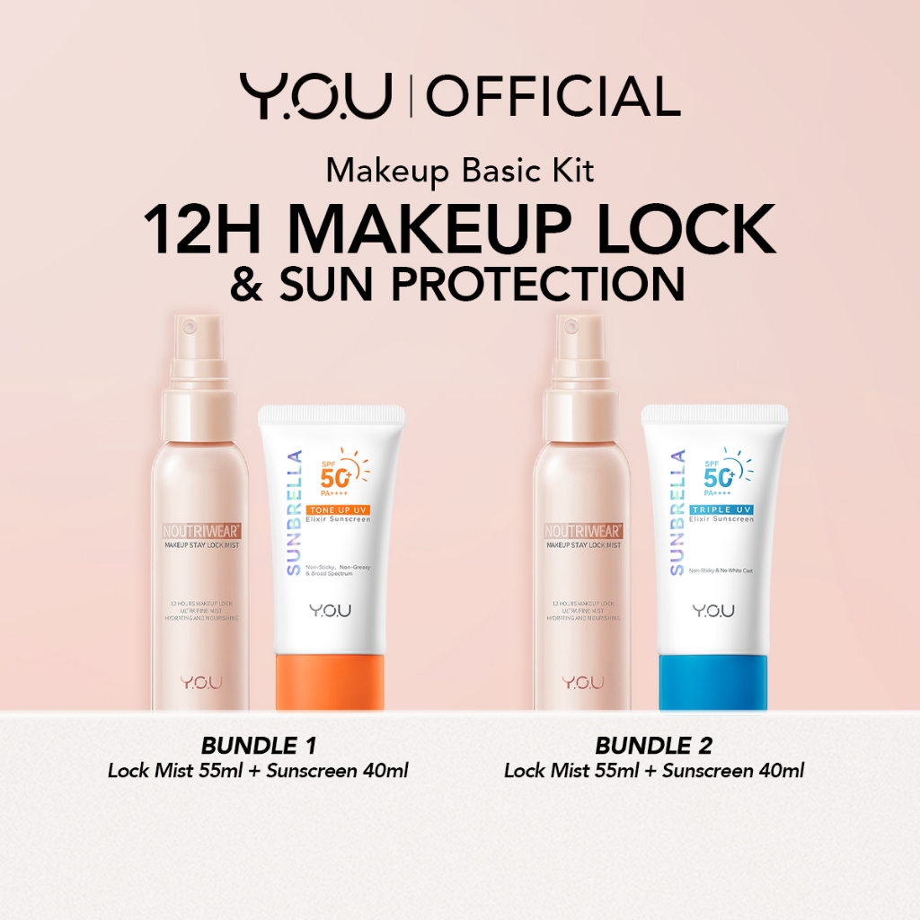 YOU Makeup Basic Kit Sunbrella Tone Up or Triple UV Sunscreen with ...