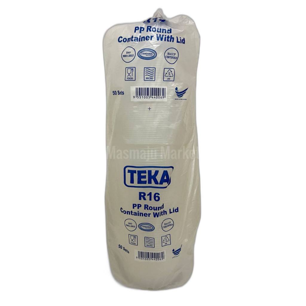 16oz ( R16 ) PP Round Container With LID ( 50 Setes ) Plastic Container ...