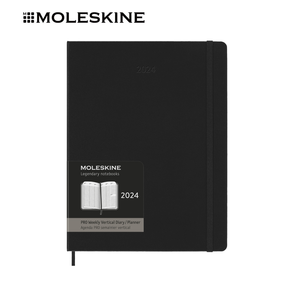 Moleskine 2024 12M PRO Weekly Vertical Planner Hard Cover Shopee Malaysia