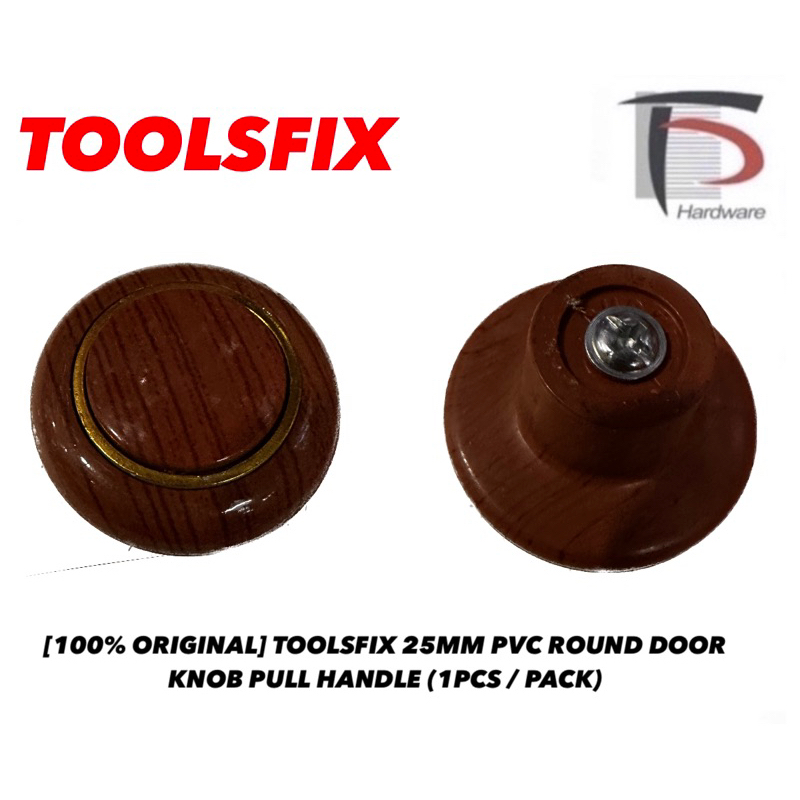 [100 ORIGINAL] TOOLSFIX 25MM PVC ROUND DOOR KNOB PULL HANDLE (1PCS