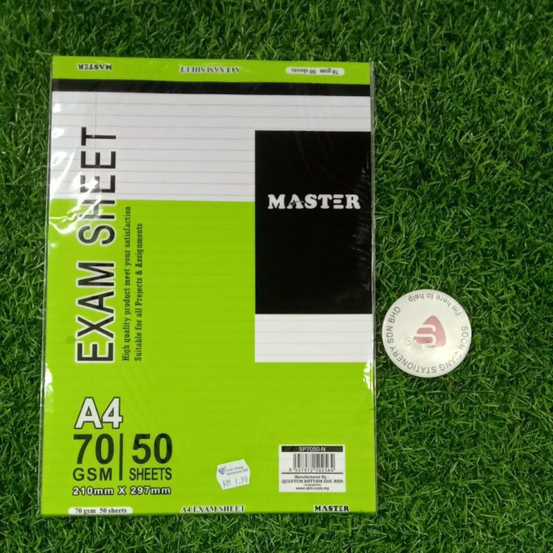 🎉READY STOCK IN MALAYSIA🎉Master Exam Sheet A4 50's 70gsm Narrow Line ...