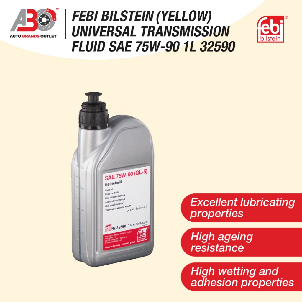 Febi Bilstein Fluids (Yellow) Universal Transmission Fluid SAE 75W-90 ...