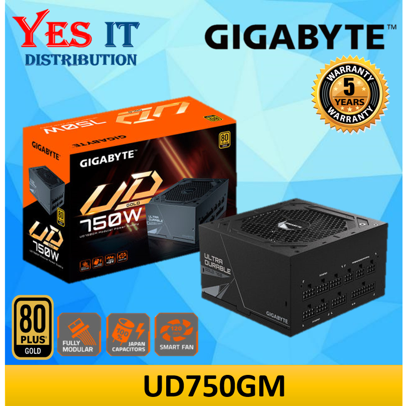 GIGABYTE UD750GM / UD850GM 80 PLUS GOLD FULL MODULAR POWER SUPPLY UNIT