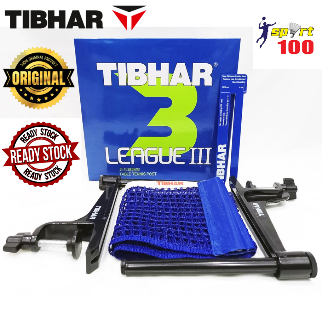 [READY STOCK] Tibhar League III Table Tennis / Ping Pong Post & Net c/w