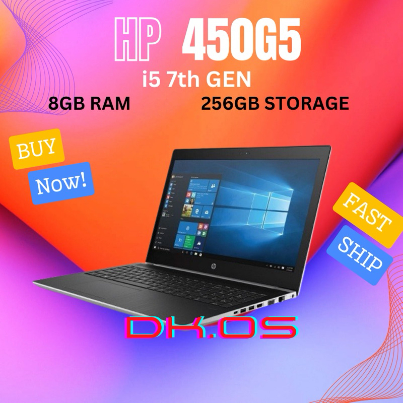 Laptop Intel i5 7th Gen , HP 450 G5 , Windows Laptop Best for Business  Studenti