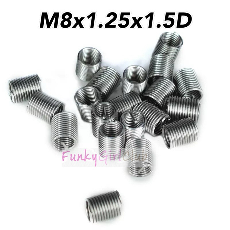 M8 x 1.25 x 1.5D Stainless Steel Helicoil Thread Insert Repair Kit Coil ...