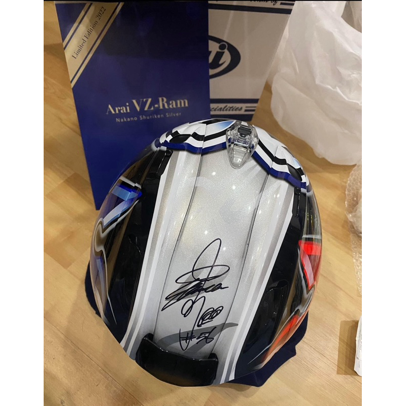 ️Original ️ Arai VZ Ram Nakano Shuriken Silver Helmet (SIRIM Certified