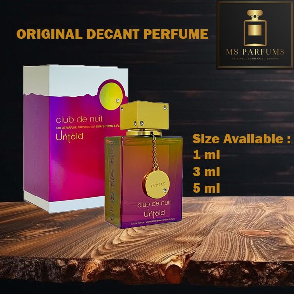 [ORIGINAL DECANT] Armaf Club De Nuit Untold Eau De Parfum EDP 5ml/10ml ...