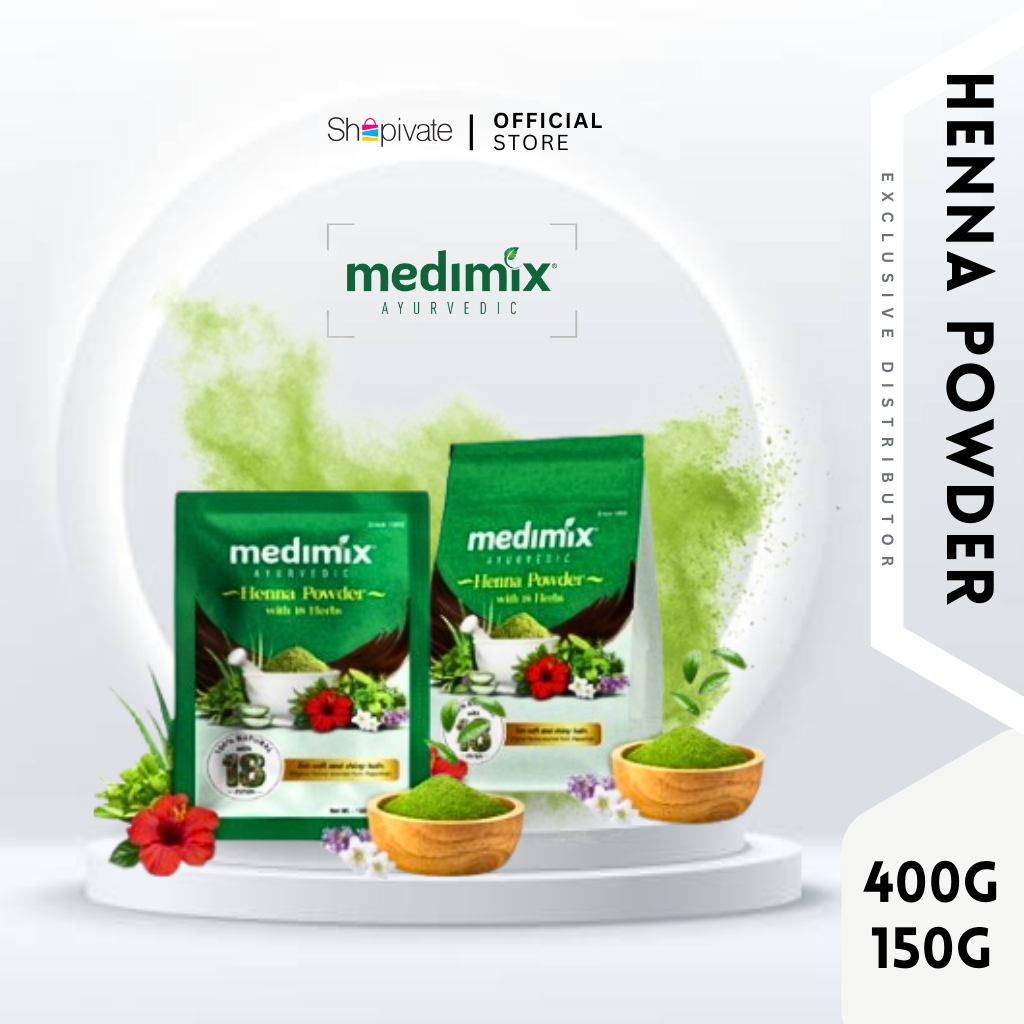 Medimix Ayurvedic Henna Powder with 18 Herbs For Soft and Shinny Hair