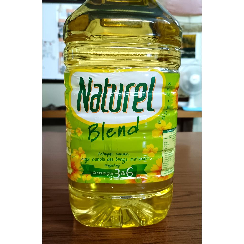 Naturel Blend Cooking Oil (Canola & Sunflower) Omega 3 & 6 / Minyak Masak Blend (3kg) Shopee