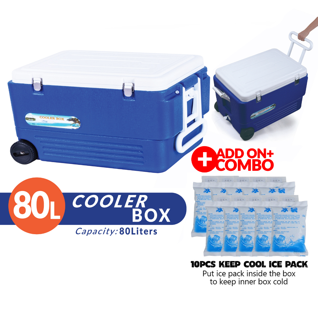 60L 80L Super Big Cooler Ice Box with Wheel Portable Storage Cold Box ...