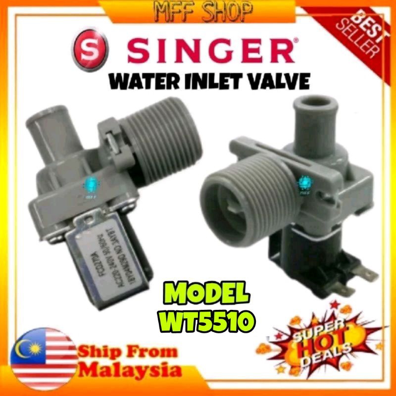WT5510 Singer Washing Machine Water Inlet Feed Valve ORIGINAL | Shopee ...