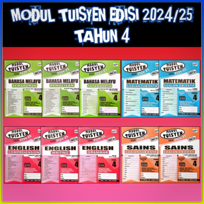 Ilmu Didik • Vision : Buku Kerja Modul Tuisyen Edisi 2024/25 Tahun 4 ...