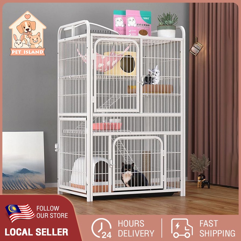 🔥Ready Stock🔥Cat Cage Large Sangkar Kucing Besar 2 3 Tingkat 4 Level