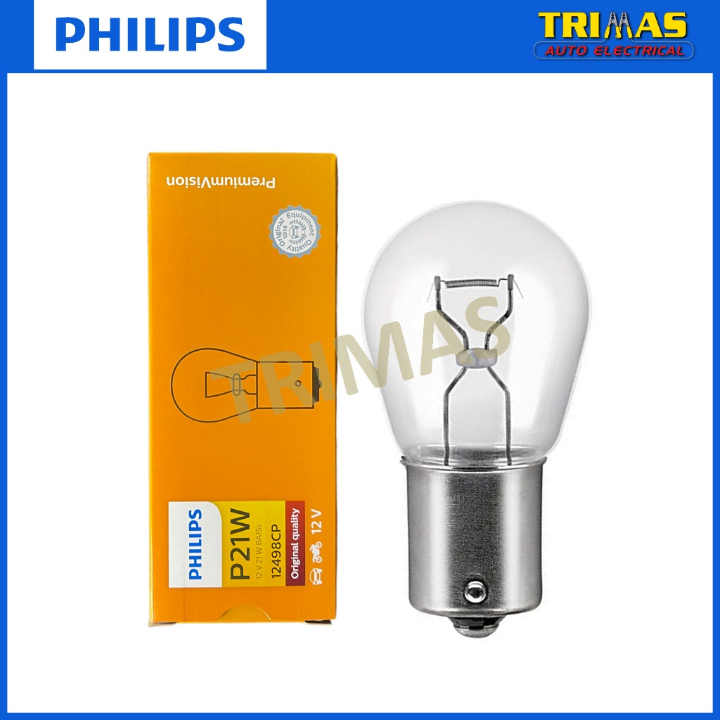 12498CP Genuine Philips Reverse Turn Signal Indicator Bulb P21W 1141 (1 ...