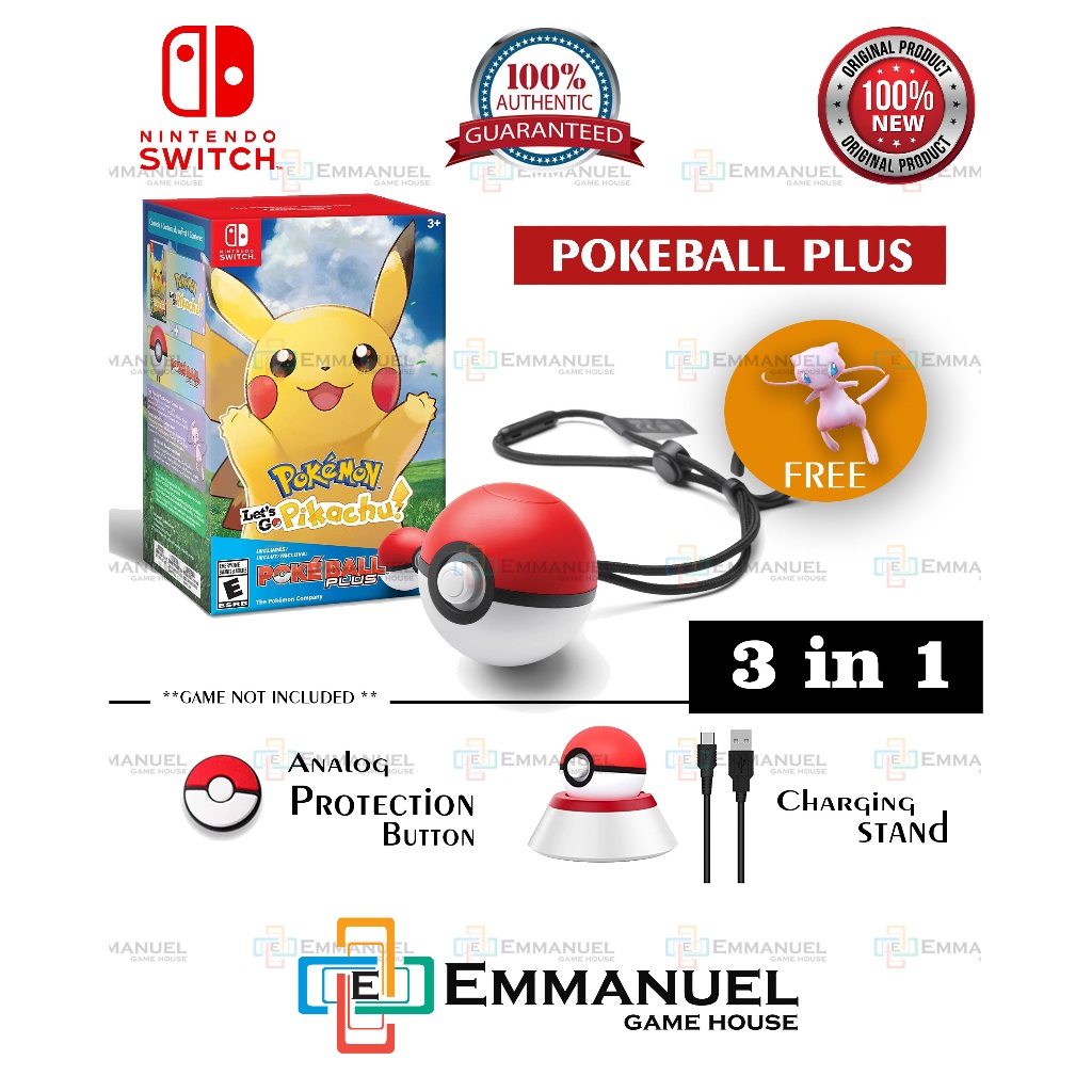 Nintendo Pokemon Poke Ball Plus for Nintendo Switch Contains MEW - Video  games & consoles