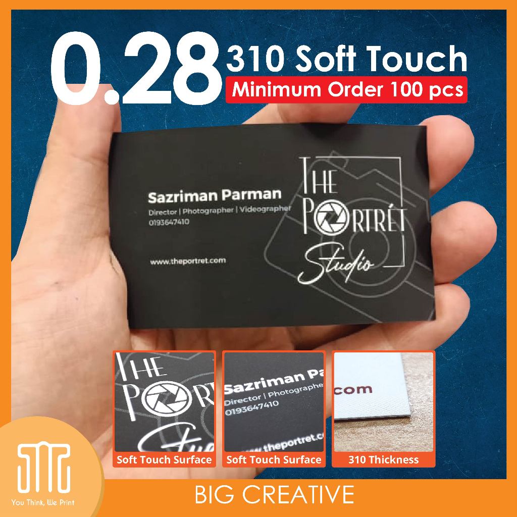 Can Custom Standard Business Cards Matt Ivory Uv Hotstamping Shopee Malaysia