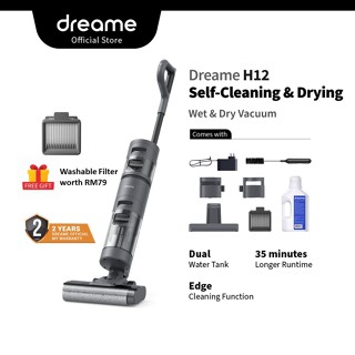 Dreame H12/H12 Pro/M12 Wet And Dry Cordless Vacuum Wet & Dry Messes Floor  Washer 35 Mins Run Time Edge Cleaning