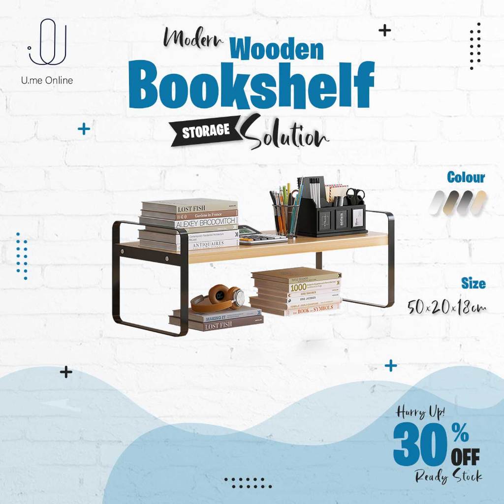U.me Desktop Rack Book Rack Desk Organizer Magazine Document Book Shelf ...