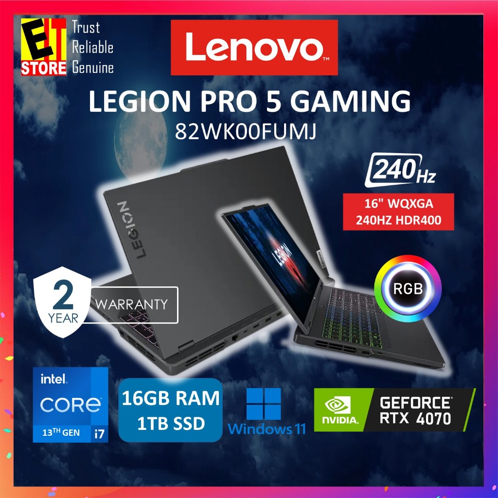 Lenovo LEGION 5 PRO 16ACH6H GAMING Laptop  Ryzen™️ 7 5800H, 32GB, 2TB SSD,  Nvidia GeForce RTX 3070 8GB, 16.0 WQXGA