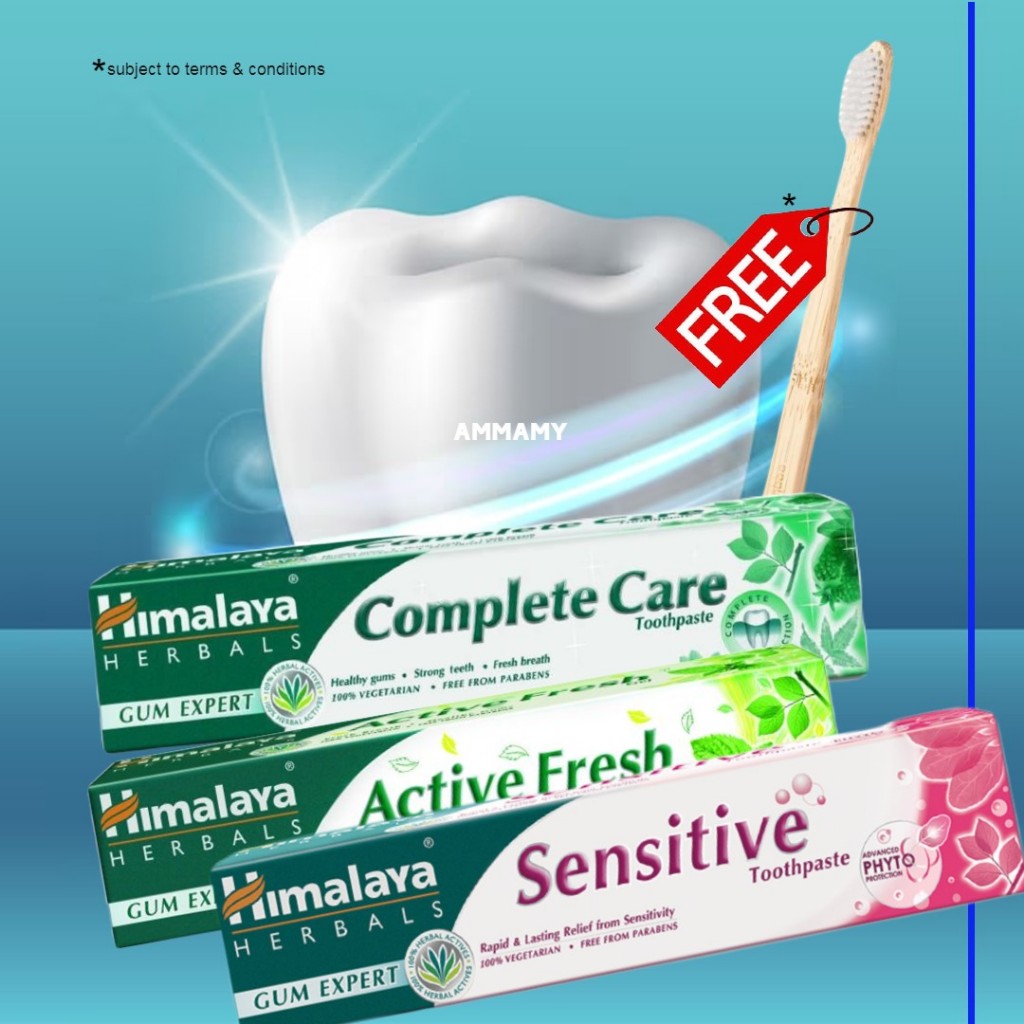 HIMALAYA Toothpaste Complete Care Sparkling White Dental Cream Active