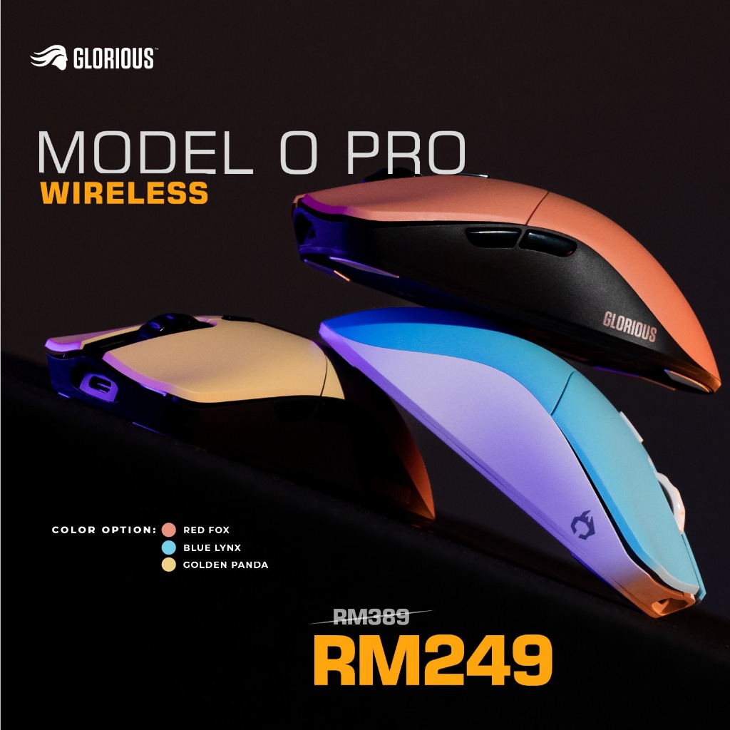  GLORIOUS Model O Pro Wireless RGB Optical Gaming Mouse