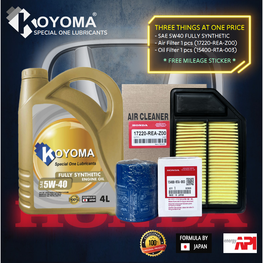 HONDA CITY SEL 2003y -2007y AIR FILTER + OIL FILTER + KOYOMA 5W40 FULLY ...