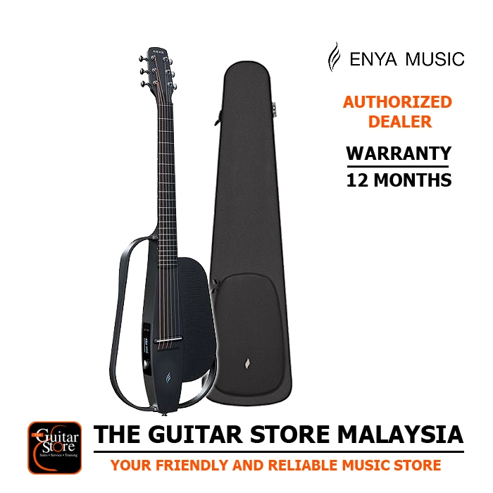 Enya Acoustic Electric Guitar Carbon Fiber X3 Pro Mini Travel Guitar  AcousticPlus 36” 3/4-Sized Guitar Bundle with Gig Bag, Instrument Cable &  USB