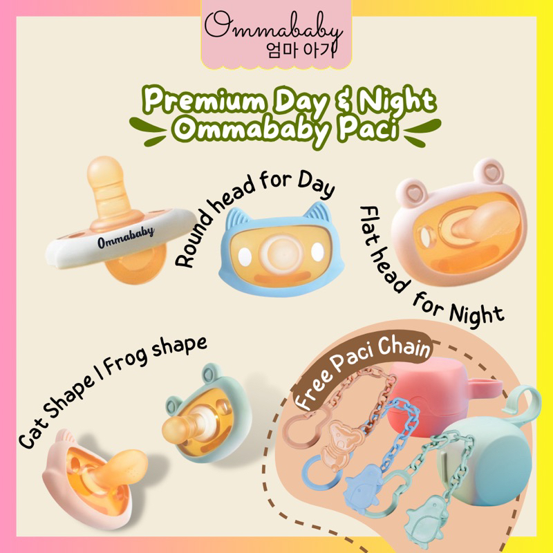 Premium Soothers Pacifier Ommababy Day and Night Pacifier Silicon