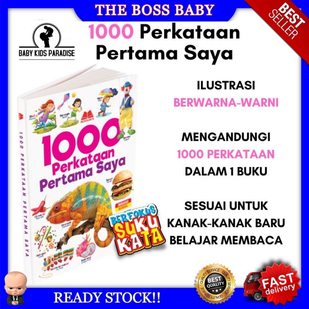 ⚡READY STOCK⚡1000 Perkataan Pertama Saya | My First 1000 Words | Kamus ...