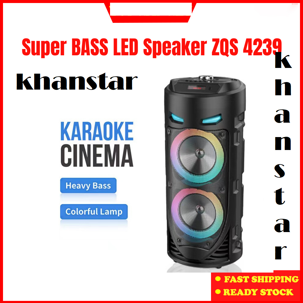 NEW Stock Super BASS Speaker ZQS 4239 Flame Light Wireless Bluetooth ...
