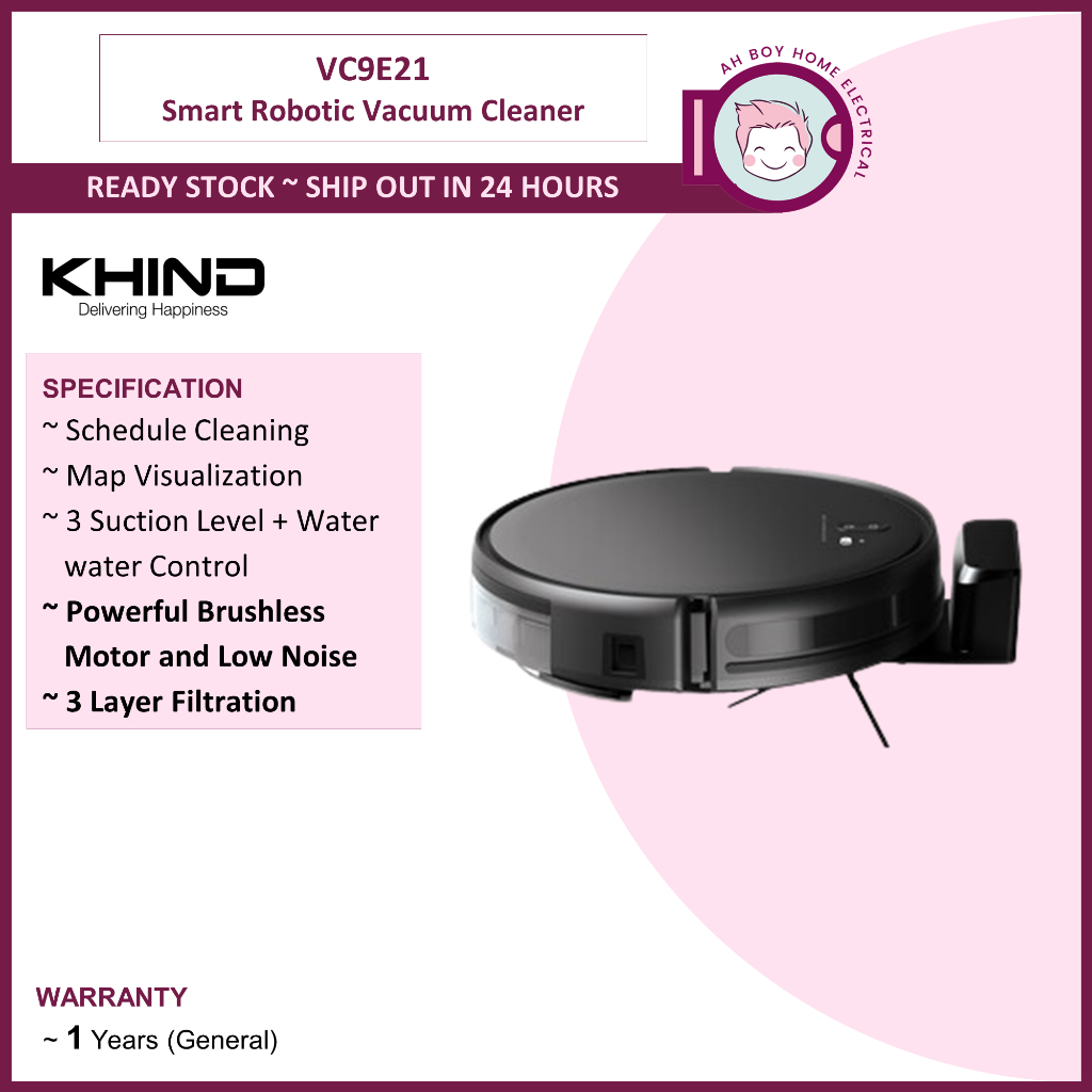 Khind Smart Wifi Robotic Vacuum Inteligent Sensing System ~ VC9E21 ...