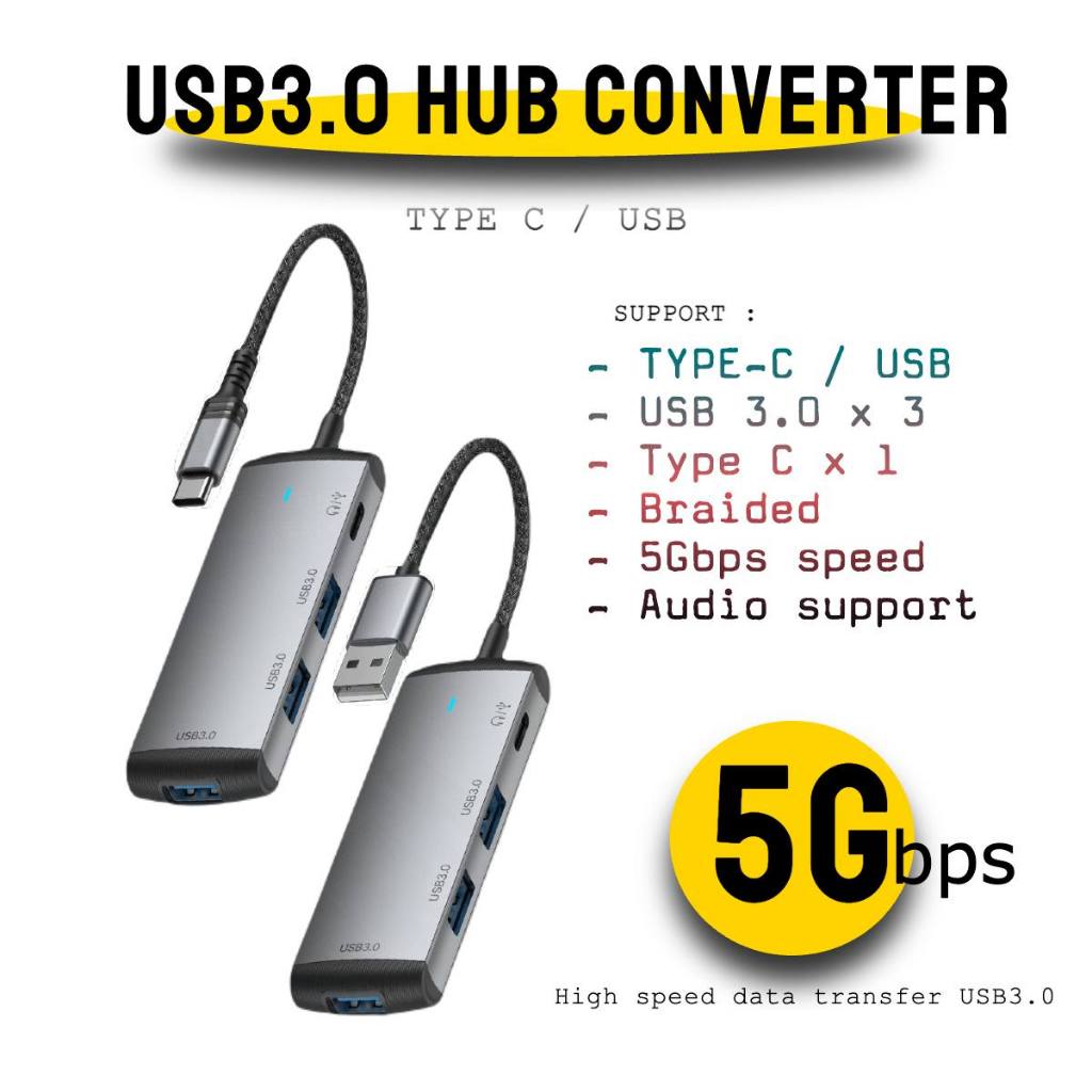 Splitter USB 3.0 Type C USB Hub 5Gbps 4 Port Type-C Port Extension ...