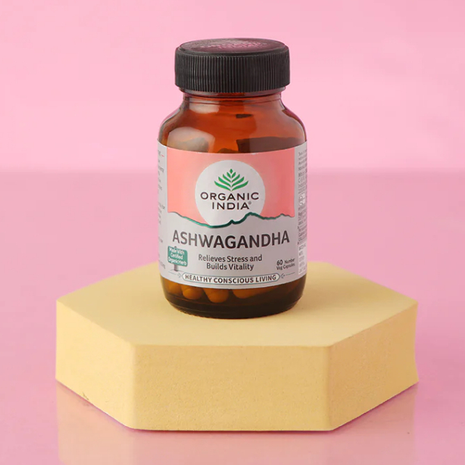 ORGANIC INDIA Ashwagandha 60 Capsules (Relieves Stress & Builds ...