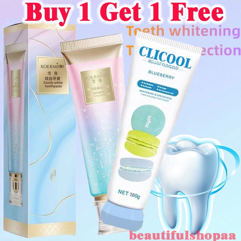 ubat gigi pemutih bodyaid niacinamide whitening toothpaste pemutih gigi ...