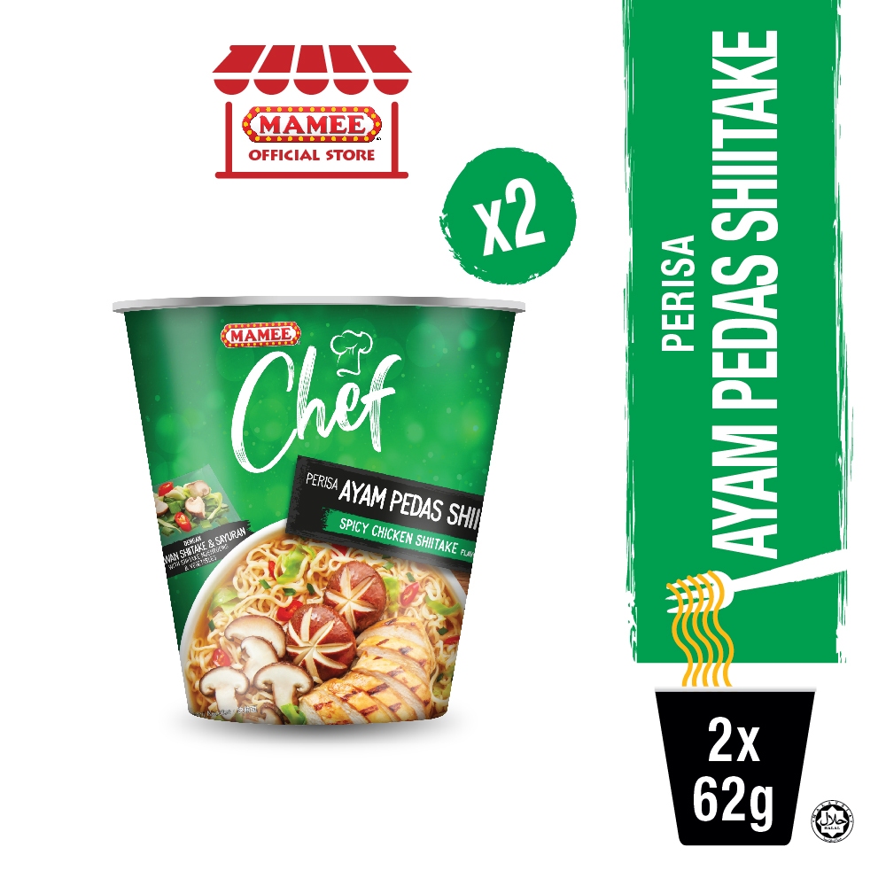 Mamee Chef Spicy Chicken Shiitake Cup Noodle 2 X 62g Shopee Malaysia