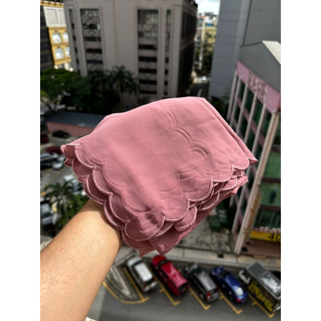 Shawl chifoon sulam embroidery murah premium Ready stock in Malaysia