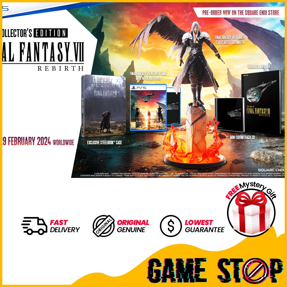 CONFIRM SLOT] PlayStation PS5 Final Fantasy VII Rebirth / Final Fantasy 16  XVI Collector's Edition