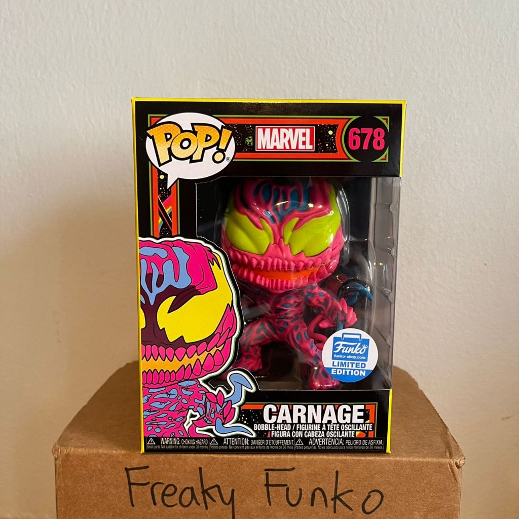 Funko Pop! Marvel Carnage Blacklight (Funko shop exclusive) | Shopee ...