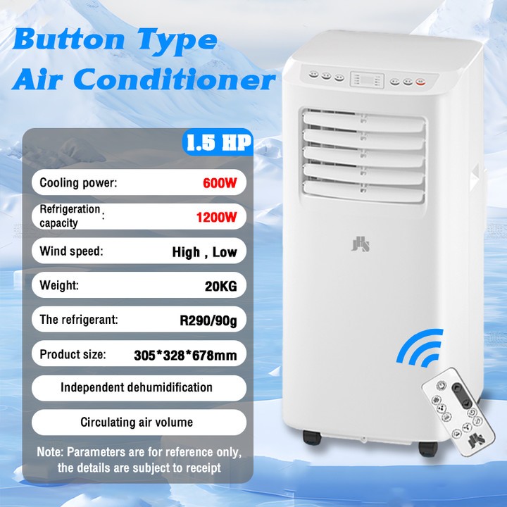 1.5HP Portable Air Conditioner Quick cooling Dehumidification 24hr