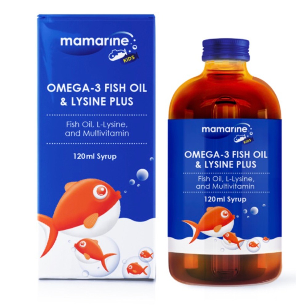 MAMARINE KIDS OMEGA3 FISH OIL & LYSINE PLUS SYRUP 120ml Shopee Malaysia
