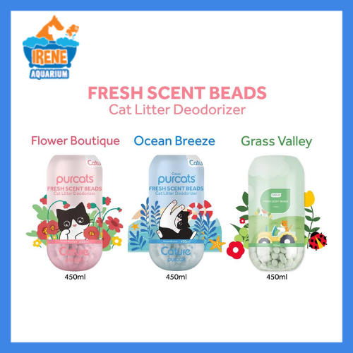 Cature Purcats Fresh Scent Beads Floral Ocean Grassy 450ml Shopee Malaysia