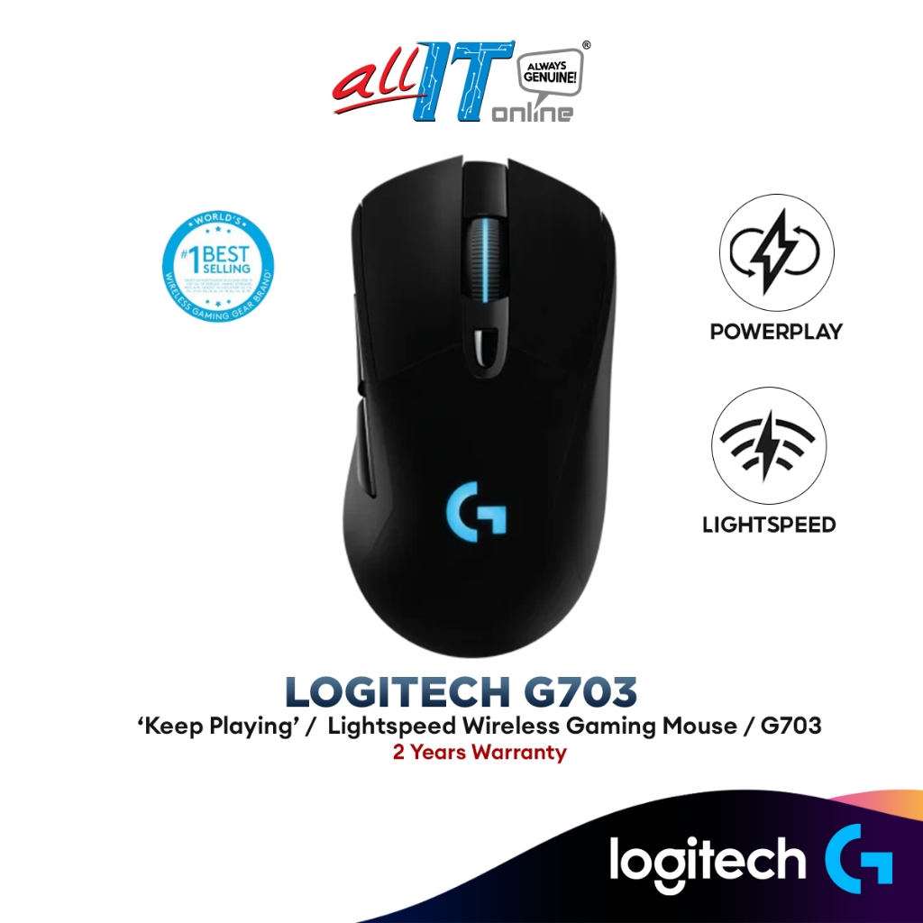 Logitech G703 LightSpeed Wireless Gaming Mouse With Hero 16k