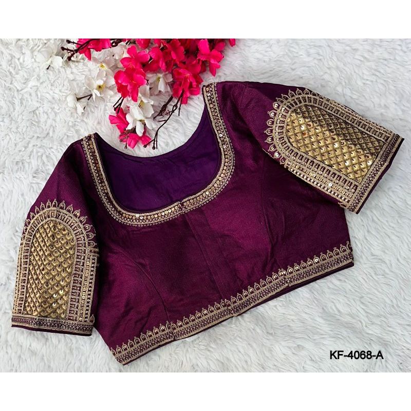 Beautiful Party Wear Pure Silk Handcrafted Work Blouse/Pesta Cantik ...