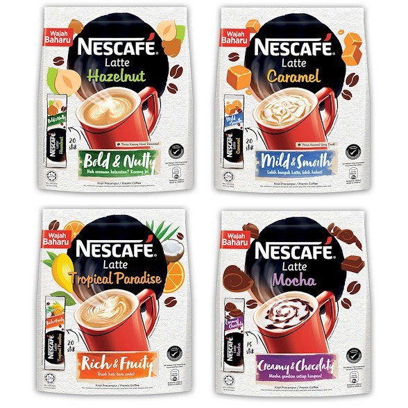 Coffee Latte 3 In 1 Caramel/ Hazelnut/ Mocha/ Milk Tea 31 gm X 15s