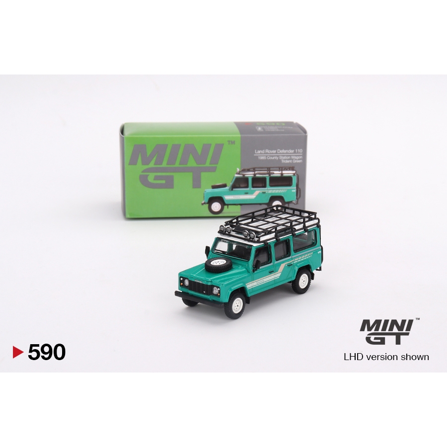 Miniature Land Rover Defender 110 1985 Verte - Échelle 1:64 Mini GT, Neuve, Collection